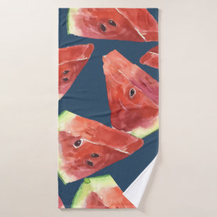 Motif sans couture. Tranches de pastèque aquarelle