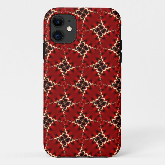 Motif Satin Rouge profond  iPhone 5 Coque (Dos)