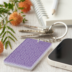 Motif Sayagata, Japonais, Violet et Rose