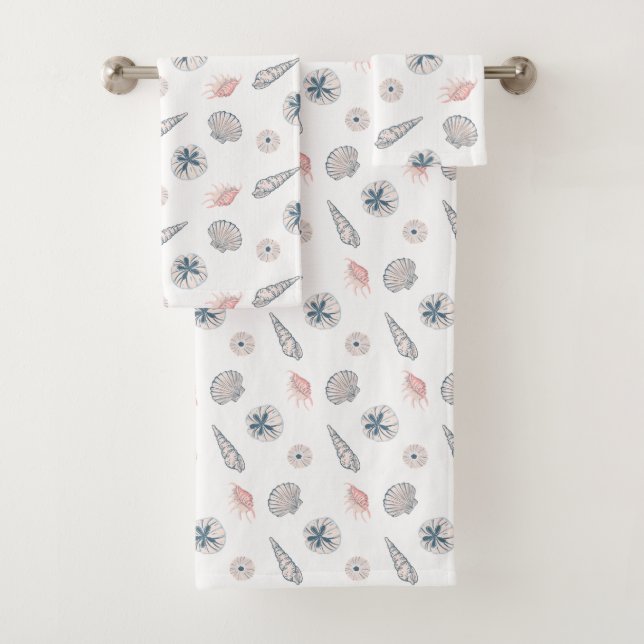Motif Seashell Beach Blue et PInk (En situation)