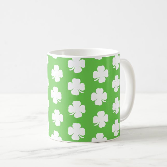 Motif Shamrock irlandais 1 Happy St Patrick Mug (Devant droit)