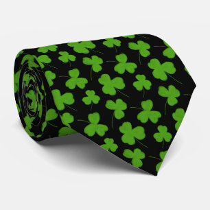 Motif Shamrock noir Cravate