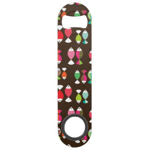 Motif sous-marin 2 de rétros poissons abstraits