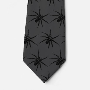 Motif Spider   CRAVATE   Charbon et noir