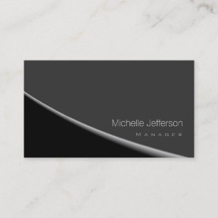 Motif spirale tendance Carte de visite gris noir
