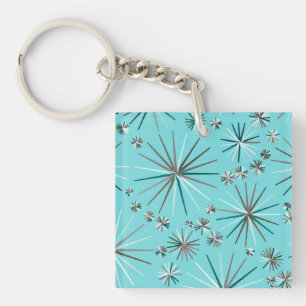 Motif Spoutnik de milieu de siècle, bleu œuf de Ro