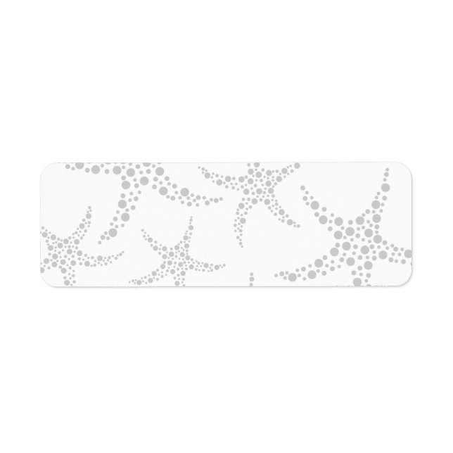Motif Starfish en gris clair et blanc (Devant)