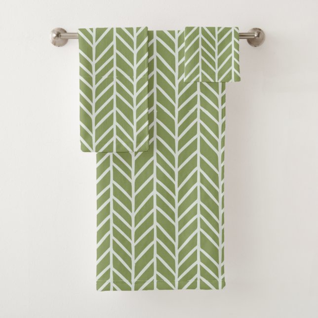 Motif stylé Sage Green Boho Herringbone (En situation)