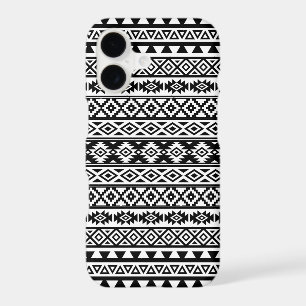 Motif stylisé aztèque noir et blanc