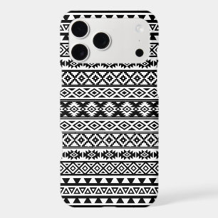 Motif stylisé aztèque noir et blanc
