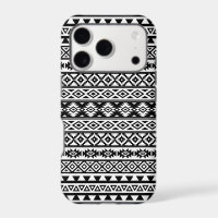 Motif stylisé aztèque noir et blanc