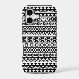 Motif stylisé aztèque noir et blanc