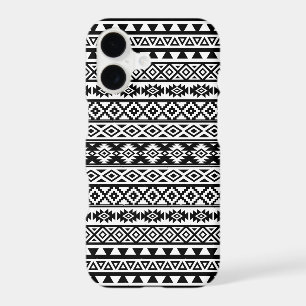 Motif stylisé aztèque noir et blanc