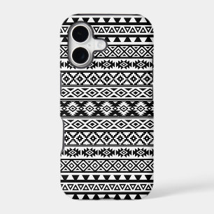 Motif stylisé aztèque noir et blanc