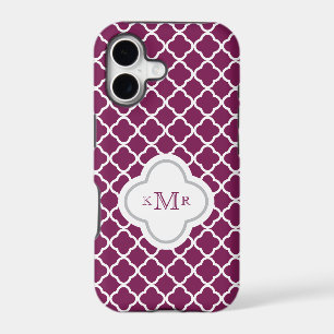 Motif stylisé de prunier pourpre à quatre feuilles