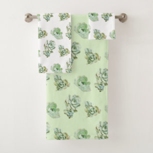 Motif succulent d'usines d'aquarelle
