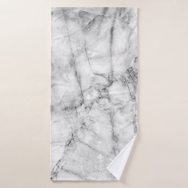 Motif sur la texture du sol en marbre blanc et dos (Serviette de bain)