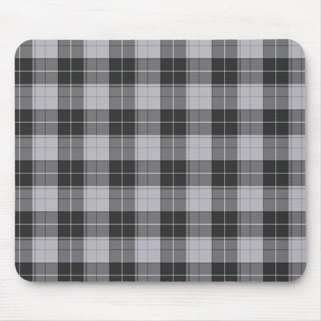 Motif tartan simple en gris mouse pad (Front)