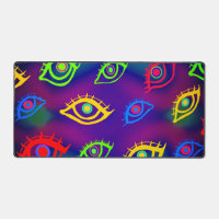 Motif tendance néon coloré yeux