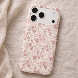 Motif Toile De Jouy Vintage Rose Poussiéreux Nom