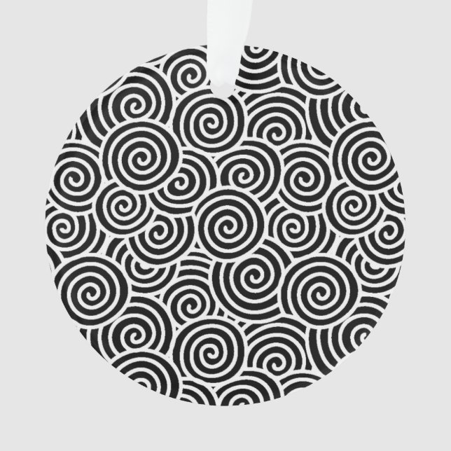 Motif tourbillon japonais - blanc et noir (devant)