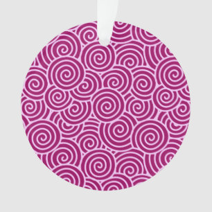 Motif tourbillon japonais - bordeaux et rose pâle