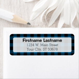 Motif traditionnel bleu noir pays chèque plaqué