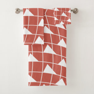 Motif triangle blanc rouge