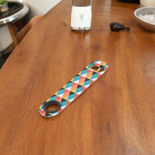 Motif triangle multicolore