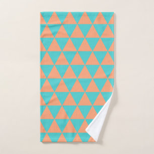 Motif triangle orange et bleu clair