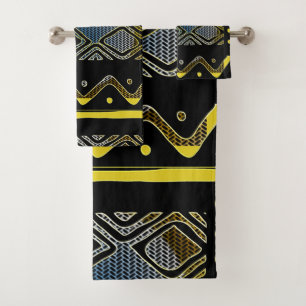 Motif tribal africain abstrait de tissu de boue
