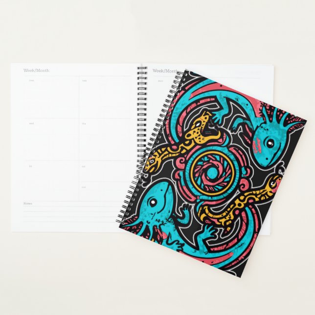 Motif tribal aztèque axolotl Xolotl mythologie boh (Devant avec enveloppe)