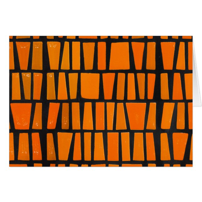 Motif tribal d'Afrique orange et noire (Devant horizontal)