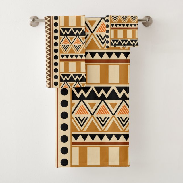 Motif tribal ethnique primitif aux couleurs de la  (En situation)