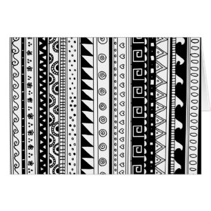 Motif tribal noir et blanc