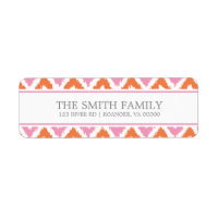 Motif tribal Orange Pink Fuchsia Zigzag