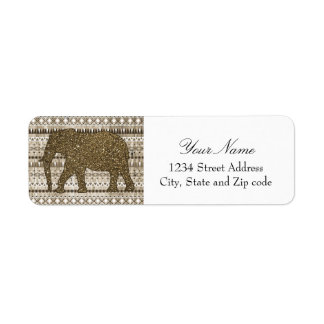 Motif tribal Whimsical Elephant sur la conception