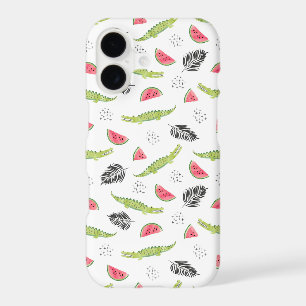 Motif Tropical Pastèque & Crocodile
