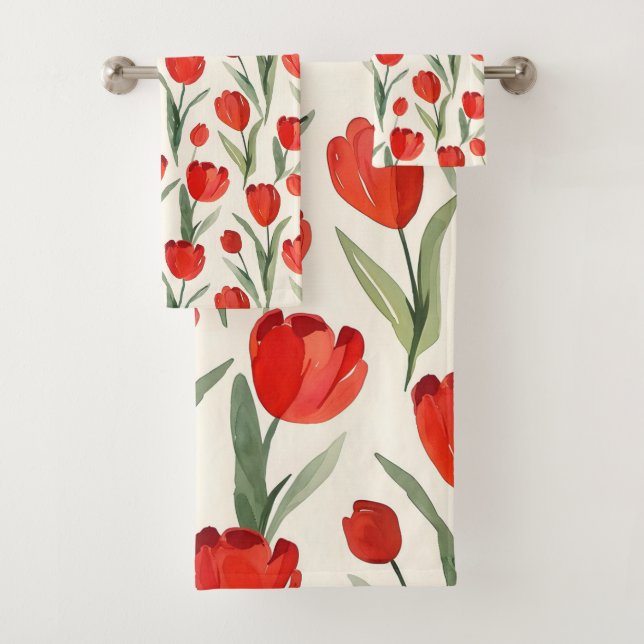 Motif tulipe rouge (En situation)