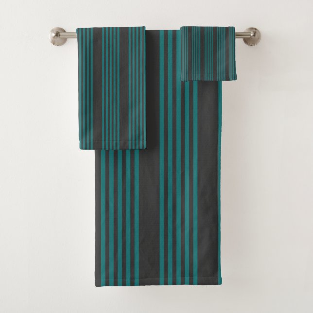 motif turquoise et charbon de bois à cinq bandes (En situation)