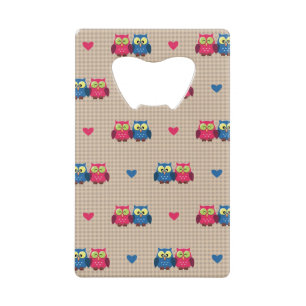 Motif vérifié avec des hiboux d'amour