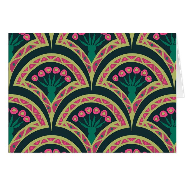 motif vert en forme de coque (Devant Horizontal)