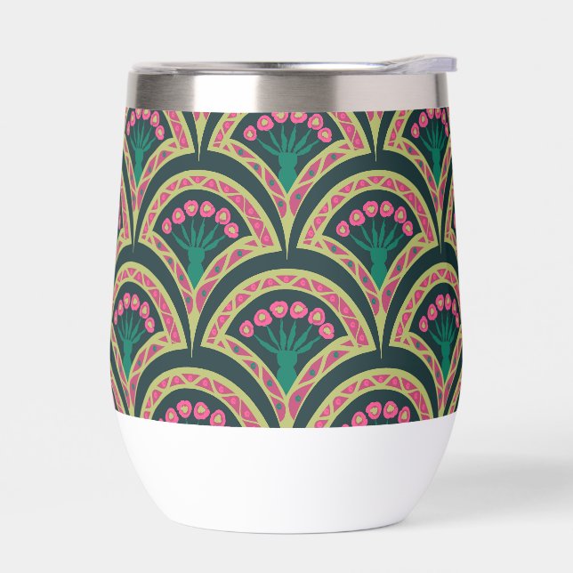 motif vert en forme de coque (Gauche)