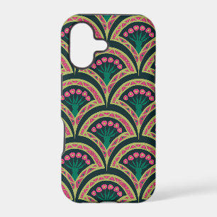 motif vert en forme de coquille