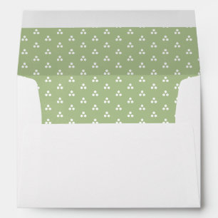 Motif vert   Enveloppes Mariages de fleurs romanti