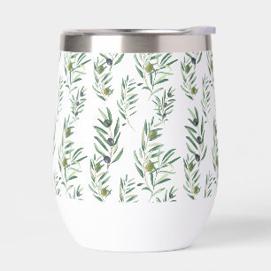 Motif vert olive chic de campagne française à l'aq