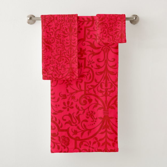 Motif victorien rouge (En situation)