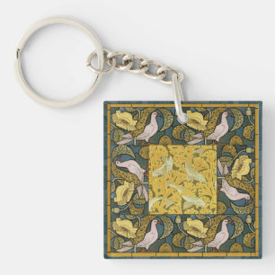 Motif vintage Art nouveau de pigeon poisson Verneu