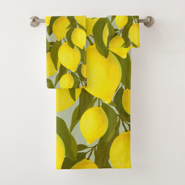 motif vintage aux branches de citron (En situation)