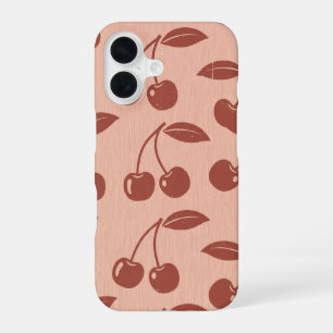 Motif Vintage aux Cerises Stylisées iPhone 16 Case